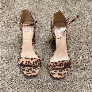 a new day Leopard Print Ankle Strap Heels